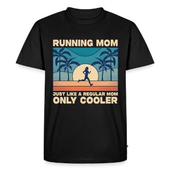 Courir maman comme une glacière de maman ordinaire seulement - T-shirt Premium bio Homme - noir - Devant - Nico (187cm)