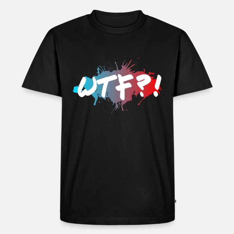 WTF - Männer Premium Bio T-Shirt - Schwarz