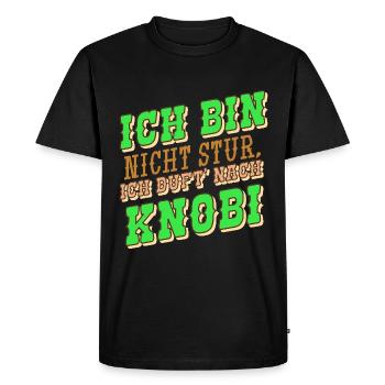 Conception d’humour à l’ail – Drôle pour le carnaval - T-shirt Premium bio Homme - noir - Devant - Nico (187cm)