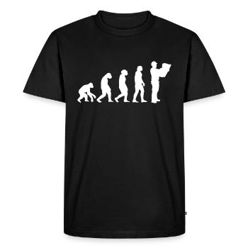 Evolution site manager architect construction site - Men's Premium Organic T-Shirt - black - Front - Nico (187cm)