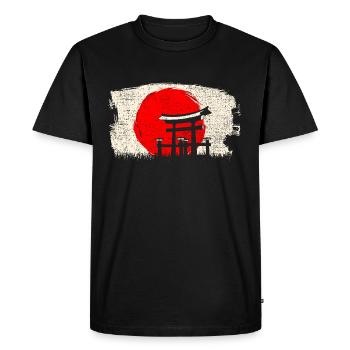 Architecture japonaise - T-shirt Premium bio Homme - noir - Devant - Nico (187cm)
