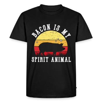 Le bacon est mon animal d’âme Drôle d’amateur de bacon - T-shirt Premium bio Homme - noir - Devant - Nico (187cm)