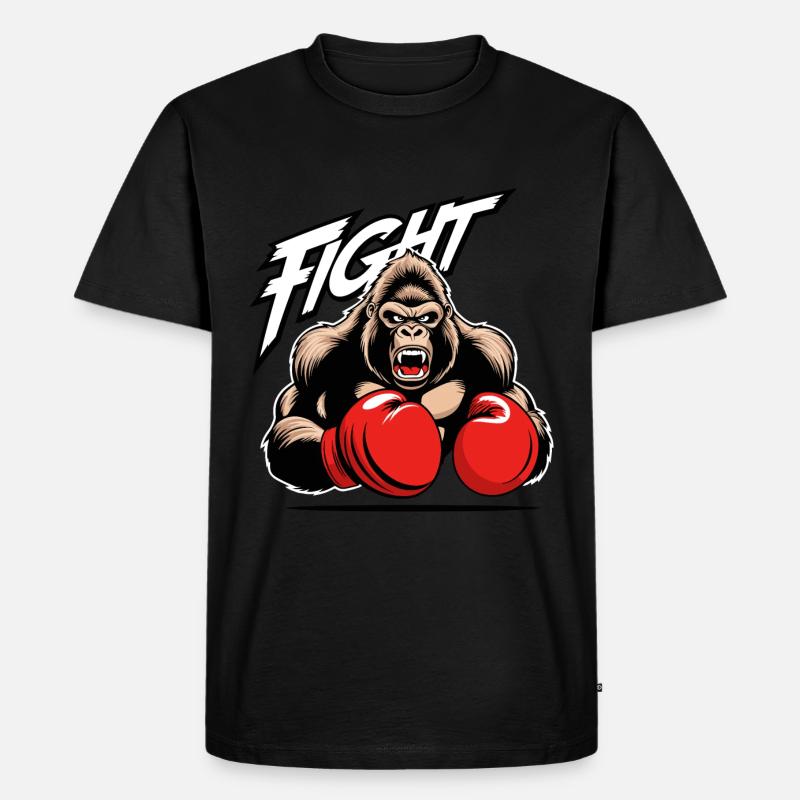 Gorille de boxe - T-shirt Premium bio Homme - noir