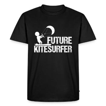 Kiteboarding Baby - Future Kitesurfer - Men's Premium Organic T-Shirt - black - Front - Nico (187cm)