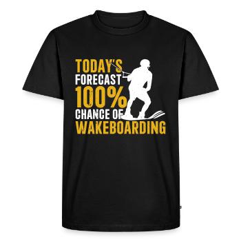 Prévisions du jour 100 % de chance de Wakeboard Lover - T-shirt Premium bio Homme - noir - Devant - Nico (187cm)