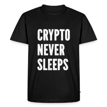 Citations Bitcoin Cryptomonnaie Bitcoin - Crypto - T-shirt Premium bio Homme - noir - Devant - Nico (187cm)
