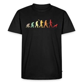 Évolution Drôle Chien de Berger Belge Malinois - T-shirt Premium bio Homme - noir - Devant - Nico (187cm)