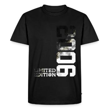 20E ANNIVERSAIRE ÉDITION LIMITÉE 2006 - T-shirt Premium bio Homme - noir - Devant - Nico (187cm)