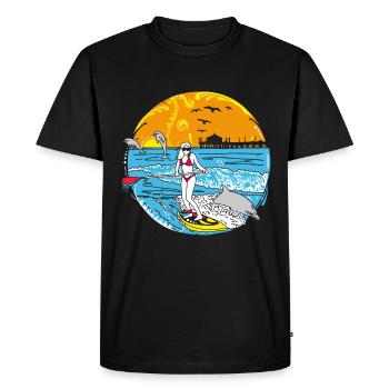 SUP board paddleboarding paddle supboard Stand Up - T-shirt Premium bio Homme - noir - Devant - Nico (187cm)