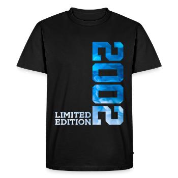 24E ANNIVERSAIRE ÉDITION LIMITÉE 2002 - T-shirt Premium bio Homme - noir - Devant - Nico (187cm)