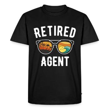 Lunettes de soleil de vacances à la plage des retraités - T-shirt Premium bio Homme - noir - Devant - Nico (187cm)