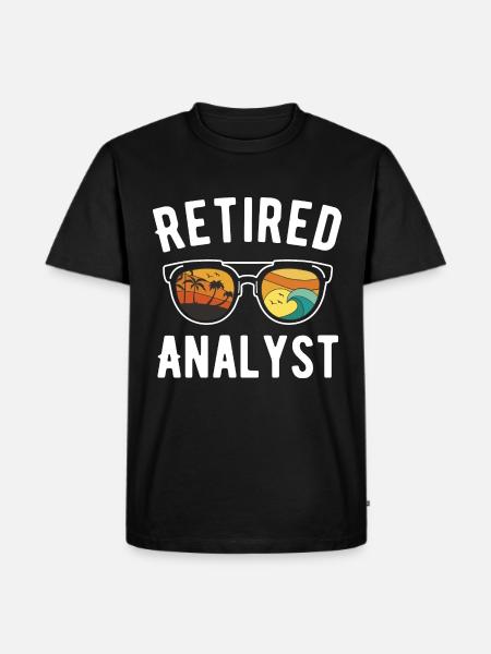 Retired Analyst's Beach Eyewear Vibe - Men's Premium Organic T-Shirt - black