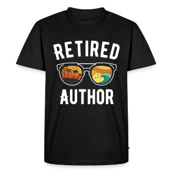 Écrivains à la retraite sur la plage - T-shirt Premium bio Homme - noir - Devant - Nico (187cm)