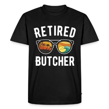 Conception de mots-clés Butcher Beach à la retraite - T-shirt Premium bio Homme - noir - Devant - Nico (187cm)