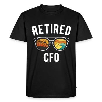 Retired CFO Beach Getaway Design - Men's Premium Organic T-Shirt - black - Front - Nico (187cm)