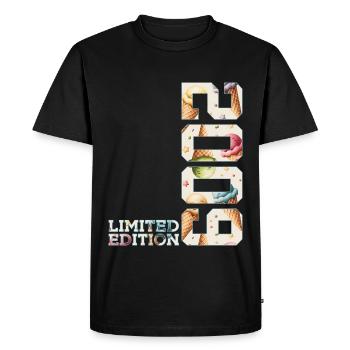 ÉDITION LIMITÉE D’ÉTÉ 2009 17E ANNIVERSAIRE DE GLACE - T-shirt Premium bio Homme - noir - Devant - Nico (187cm)