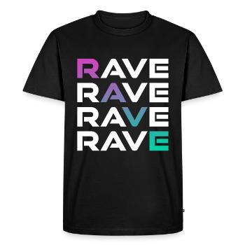 Rave Techno Electro - Men's Premium Organic T-Shirt - black - Front - Nico (187cm)