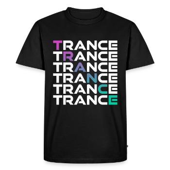 TRANCE - T-shirt Premium bio Homme - noir - Devant - Nico (187cm)
