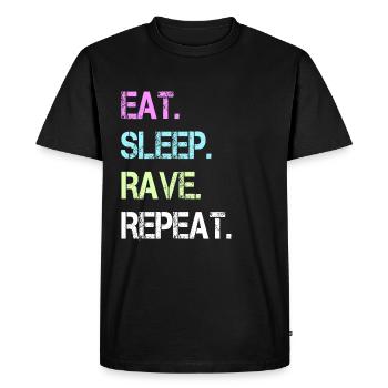 RAVE - Men's Premium Organic T-Shirt - black - Front - Nico (187cm)