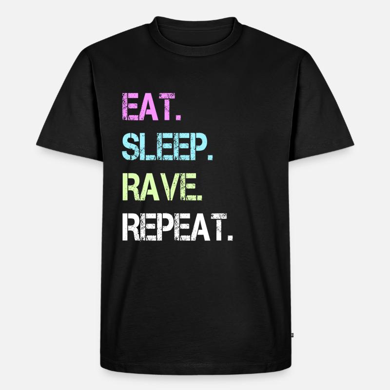 RAVE - Männer Premium Bio T-Shirt - Schwarz