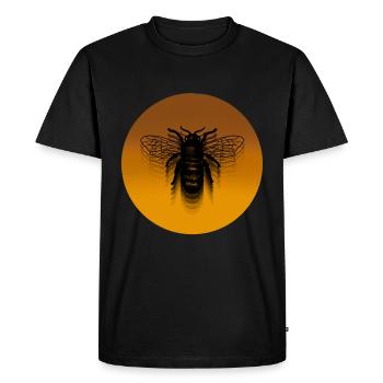 BIENE GOLD FLYING - Men's Premium Organic T-Shirt - black - Front - Nico (187cm)
