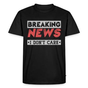 Nouvelles Faux Journal Nouvelles Producteur Cadeau - T-shirt Premium bio Homme - noir - Devant - Nico (187cm)