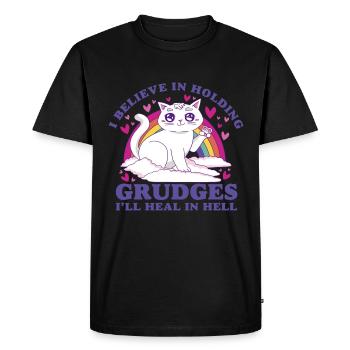 I believe in guilt that I feel in hell - Men's Premium Organic T-Shirt - black - Front - Nico (187cm)