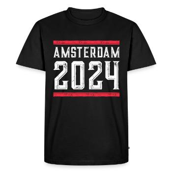 Amsterdam 2024 Holiday - Men's Premium Organic T-Shirt - black - Front - Nico (187cm)