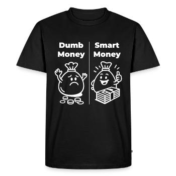 Dumb Money - Argent intelligent - T-shirt Premium bio Homme - noir - Devant - Nico (187cm)
