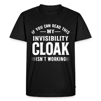 My invisible coat doesn't work - Men's Premium Organic T-Shirt - black - Front - Nico (187cm)