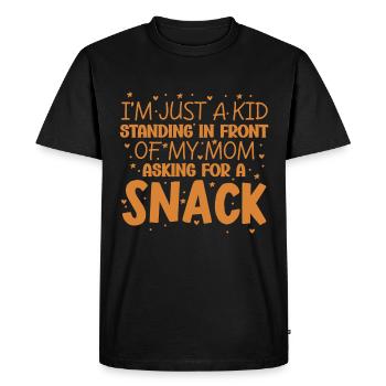 I'm just a child standing in front of my mother - Men's Premium Organic T-Shirt - black - Front - Nico (187cm)