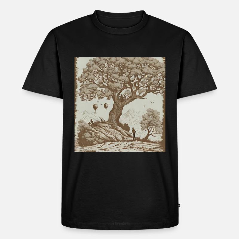Baum der Beständigkeit - Männer Premium Bio T-Shirt - Schwarz