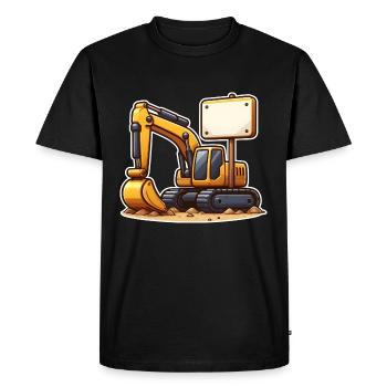 Excavator Excavator Driving - Men's Premium Organic T-Shirt - black - Front - Nico (187cm)
