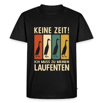 Canards qui courent pas de temps je dois aller à mes canards qui courent - T-shirt Premium bio Homme - noir - Devant - Nico (187cm)