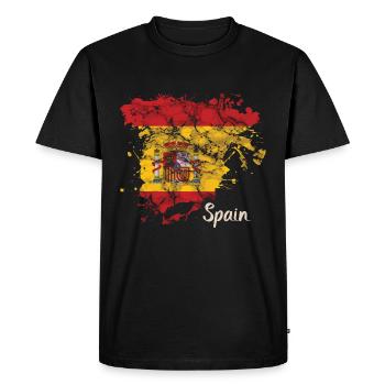 Espagne vacances Espagnole - T-shirt Premium bio Homme - noir - Devant - Nico (187cm)