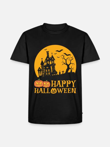 Halloween Bat Pumpkin - Men's Premium Organic T-Shirt - black