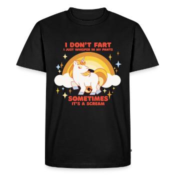 I don't fart, I whisper in my pants - - Men's Premium Organic T-Shirt - black - Front - Nico (187cm)