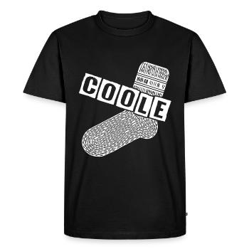 Cool sock - fun motivational design - Men's Premium Organic T-Shirt - black - Front - Nico (187cm)