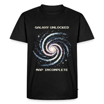 Galaxy Unlocked | Map incomplete - Men's Premium Organic T-Shirt - black - Front - Nico (187cm)