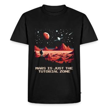 Tutoriel sur Mars | Planète Astronomie Voyage dans l’espace - T-shirt Premium bio Homme - noir - Devant - Nico (187cm)