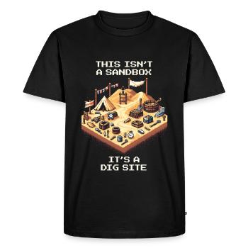 Pas un jeu de bac à sable | Site de fouilles archéologiques - T-shirt Premium bio Homme - noir - Devant - Nico (187cm)