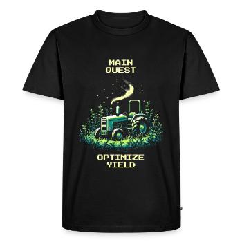 Maximisation du rendement | Agriculture de précision active - T-shirt Premium bio Homme - noir - Devant - Nico (187cm)