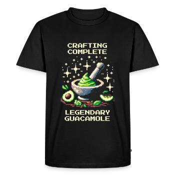 Legendary Guacamole | Crafting with Avocado XP - Men's Premium Organic T-Shirt - black - Front - Nico (187cm)