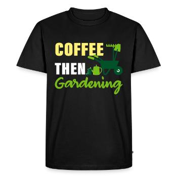 Jardin de jardinage de café - T-shirt Premium bio Homme - noir - Devant - Nico (187cm)