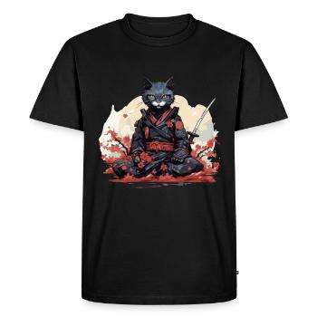 Art Japonais Chat Kawaii Anime - T-shirt Premium bio Homme - noir - Devant - Nico (187cm)