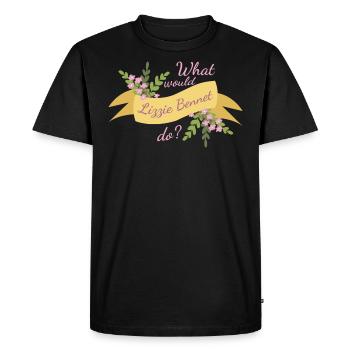 Que ferait Lizzie Bennet ? Ii - T-shirt Premium bio Homme - noir - Devant - Nico (187cm)