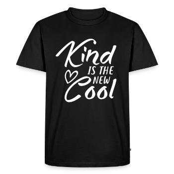Kind Is The New Cool - Men's Premium Organic T-Shirt - black - Front - Nico (187cm)