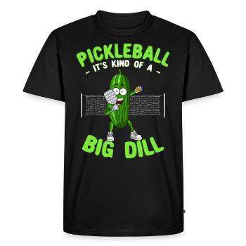 Pickleball c’est une sorte de gros cornichon drôle à l’aneth - T-shirt Premium bio Homme - noir - Devant - Nico (187cm)