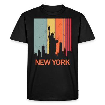 new york - T-shirt Premium bio Homme - noir - Devant - Nico (187cm)