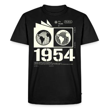 Cadeau d’anniversaire rétro vintage 1954 1954 - T-shirt Premium bio Homme - noir - Devant - Nico (187cm)